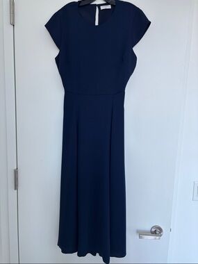 Babaton Aritzia  Navy Cap-Sleeve Maxi Dress